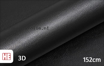 Hexis HX30PG889B Grain Leather Black Gloss wrapping folie