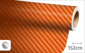Oranje 3D carbon wrapping folie
